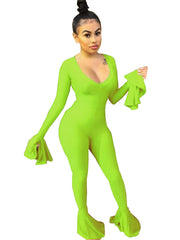 Load image into Gallery viewer, Ruffled Sleeve Jumpsuit