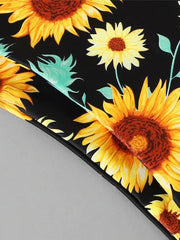 Load image into Gallery viewer, Sunflower Print Bikini Set