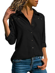 Load image into Gallery viewer, Elegant Long Sleeve Blouse Shirt - vendach