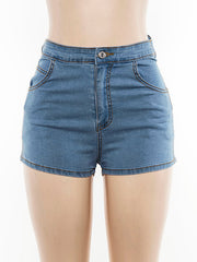 Load image into Gallery viewer, Back Straps Denim Jeans Shorts