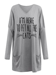 Load image into Gallery viewer, V-neck Sweatshirt Loose Tops