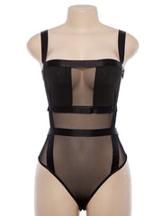Load image into Gallery viewer, Black Sheer Bodysuit