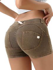 Load image into Gallery viewer, Low Waist Jeans Shorts