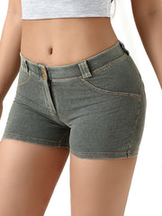 Load image into Gallery viewer, Low Waist Jeans Shorts