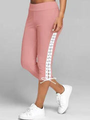 Load image into Gallery viewer, Lace-Up Side Capris