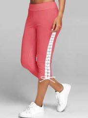 Load image into Gallery viewer, Lace-Up Side Capris