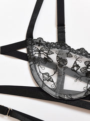 Load image into Gallery viewer, Embroidered Lace Lingerie Set