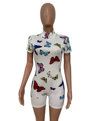 Load image into Gallery viewer, Butterfly Print Romper