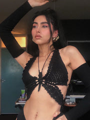 Load image into Gallery viewer, Butterfly Crochet Top