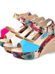 Load image into Gallery viewer, Floral high heel women sandals