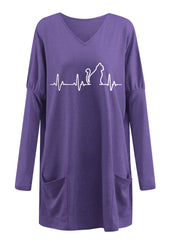 Load image into Gallery viewer, V-neck Sweatshirt Loose Tops