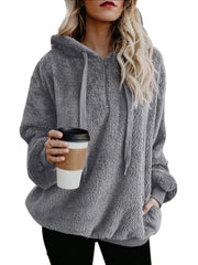 Load image into Gallery viewer, European and American long-sleeved hooded solid color sweater