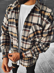 Load image into Gallery viewer, Long Sleeve Plaid Shirt w/ Pockets
