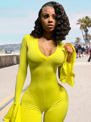 Load image into Gallery viewer, Ruffled Sleeve Jumpsuit