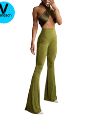 Load image into Gallery viewer, High Waist Flared Leg Pants