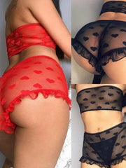 Load image into Gallery viewer, Sheer Ruffled Two Piece Lingerie