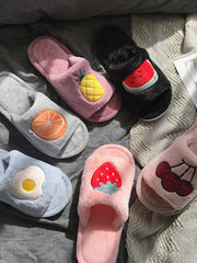 Load image into Gallery viewer, Indoor Slippers Fruits Print