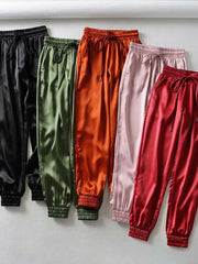 Load image into Gallery viewer, loose casual lace-up pants
