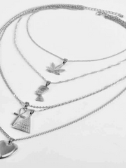 Load image into Gallery viewer, Pyramid Love Pendant Multilayer Necklace