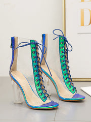 Load image into Gallery viewer, Transparent Boots High Heel Sandals