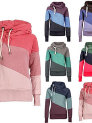 Load image into Gallery viewer, Women's Color Block Pullover Hoodies