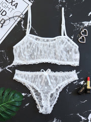 Load image into Gallery viewer, Sexy Sheer Dot Lace Lingerie Set