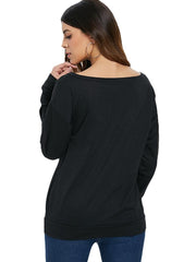 Load image into Gallery viewer, Love Pattern Dropped Shoulder Sweatshirt - vendach
