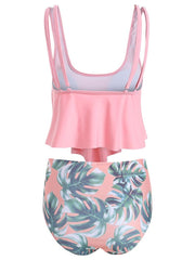 Load image into Gallery viewer, Floral Print U Neck Tankini Set - vendach