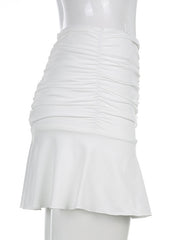 Load image into Gallery viewer, A Tight Ruffled Skirt Suit With A Wavy Edge And A Bare Back