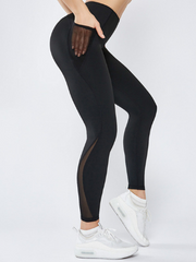 Load image into Gallery viewer, Mesh stitching yoga pants