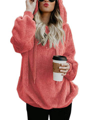 Load image into Gallery viewer, European and American long-sleeved hooded solid color sweater