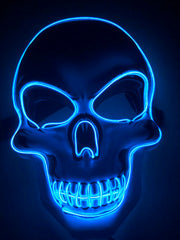 Load image into Gallery viewer, Halloween Skeleton Mask LED Glow