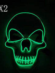 Load image into Gallery viewer, Skull LED Glowing Halloween Mask