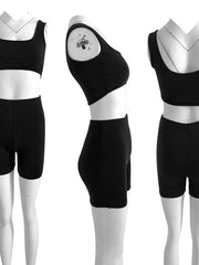 Load image into Gallery viewer, Crop Top Tank Top and Bicycle Shorts