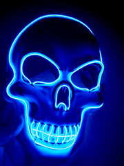 Load image into Gallery viewer, Halloween Skeleton Mask LED Glow