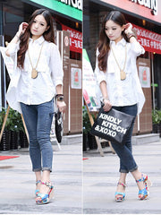 Load image into Gallery viewer, Floral high heel women sandals