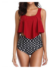 Load image into Gallery viewer, Floral Print U Neck Tankini Set