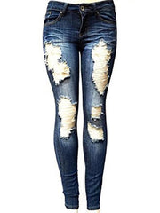 Load image into Gallery viewer, Women's Skinny Ripped Jeans - vendach