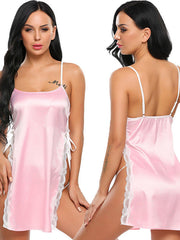 Load image into Gallery viewer, Silky Nightgown Lingerie Set