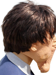 Load image into Gallery viewer, Fool's funny double chin mask Halloween rave party spoof wig