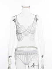 Load image into Gallery viewer, Full Lace Top & Side Lace Bottom Lingerie Set