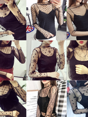 Load image into Gallery viewer, Sheer Lace Long Sleeve Shirts