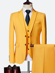 Load image into Gallery viewer, Slim Fit Tuxedos 3Pcs Set (Jacket+Pants+Vest)