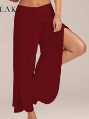 Load image into Gallery viewer, Casual Loose Split Wide Leg Pants