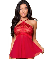Load image into Gallery viewer, Lace Nightgown Lingerie Set
