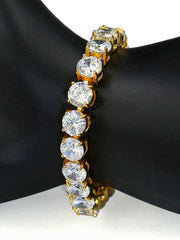 Load image into Gallery viewer, Cubic Zirconia Gold & Silver Bracelet