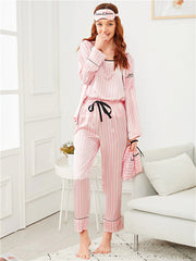 Load image into Gallery viewer, Pink Striped Pajama Set