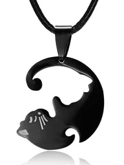 Load image into Gallery viewer, Couples Necklaces Ying-Yang Cats