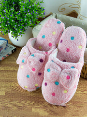 Load image into Gallery viewer, Cotton Polka Dot Slippers