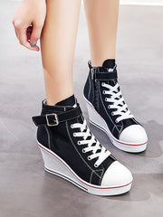 Load image into Gallery viewer, High-top Women Canvas Style Shoes